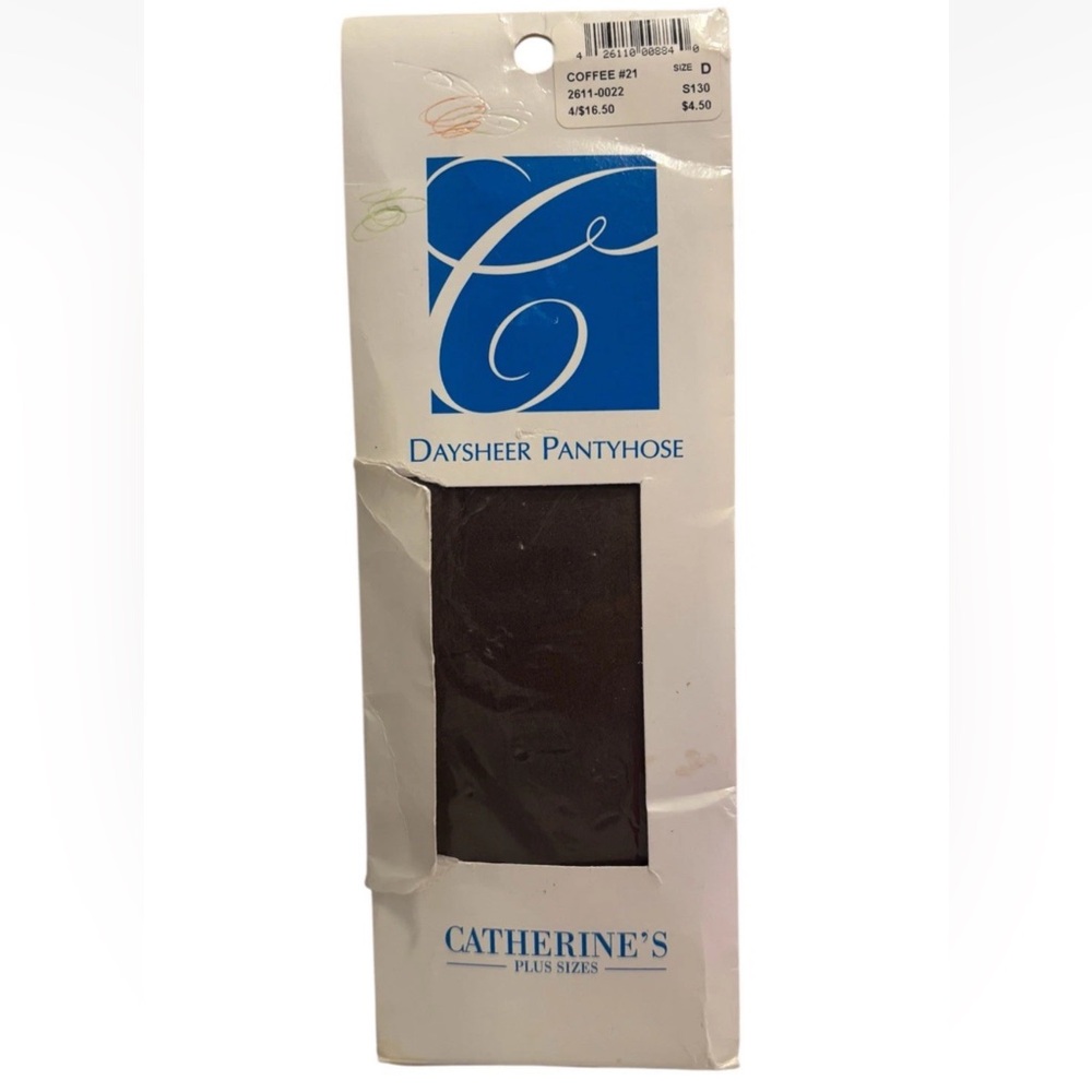 Catherines Day Sheer Pantyhose Size D COFFEE #21 Vtg S130 Grandmacore Business
